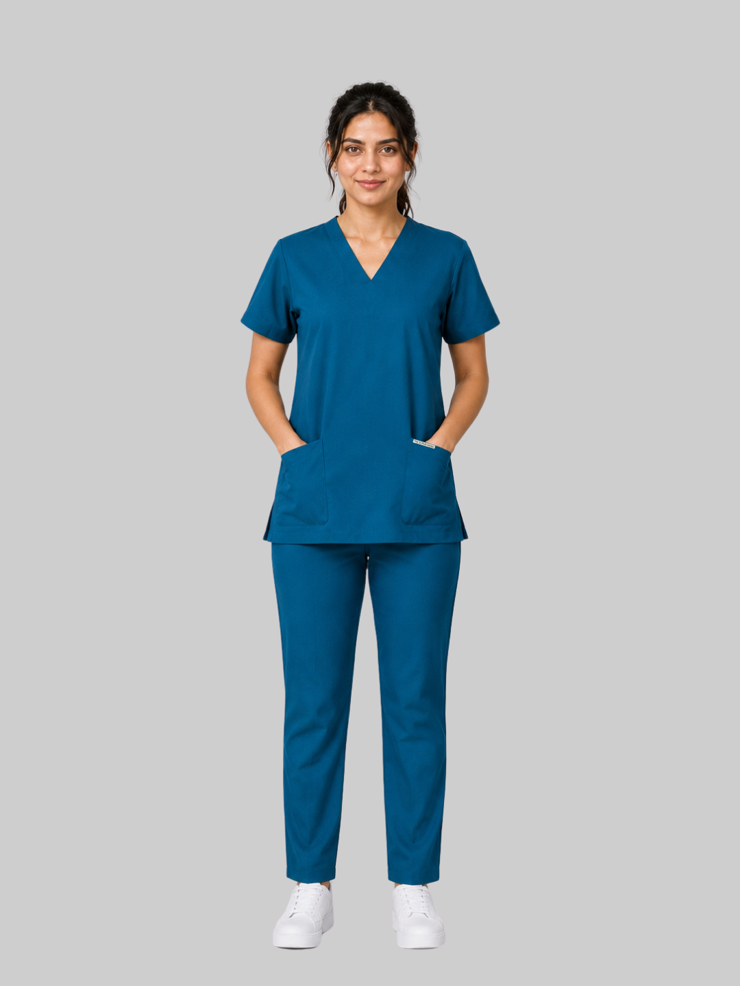 Onyx 4 Pocket V Neck Women (Teal) Scrub