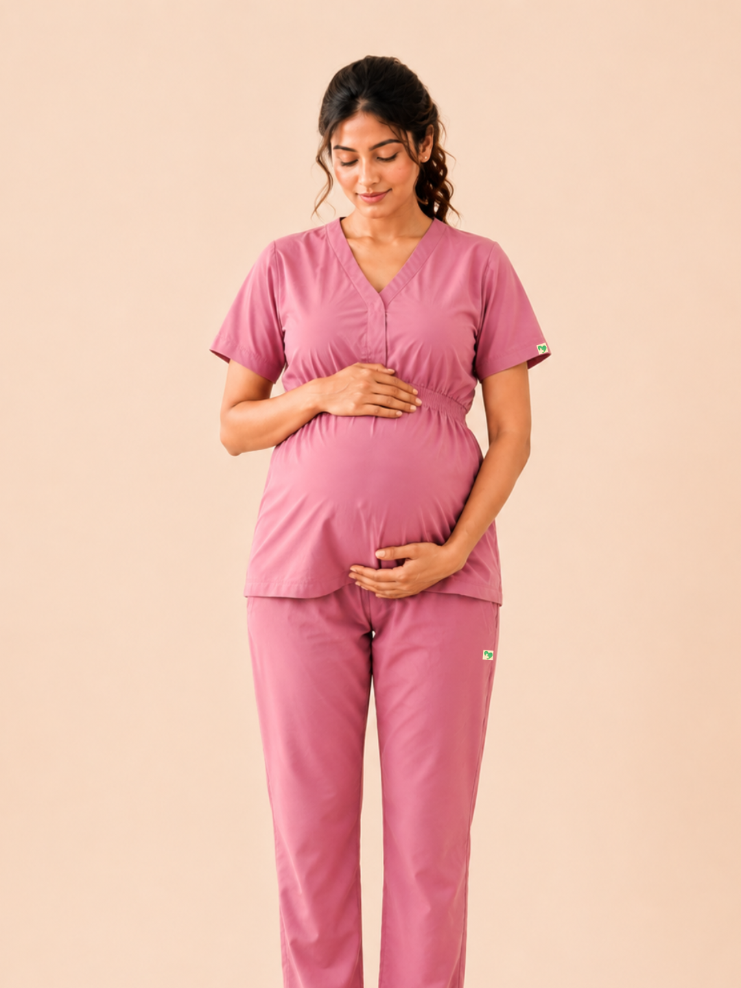 Pink Maternity Scrub For Women