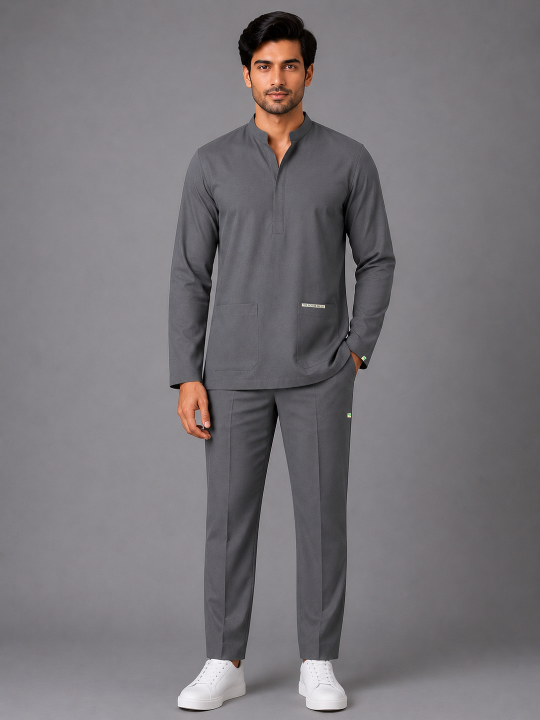 Elite 6 Pocket Mandarin (Grey) Men