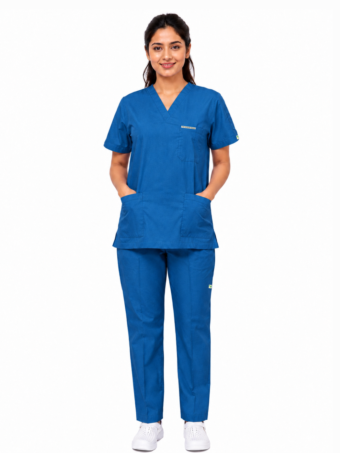 Elite 6 Pocket V Neck (Teal) Women Scrub
