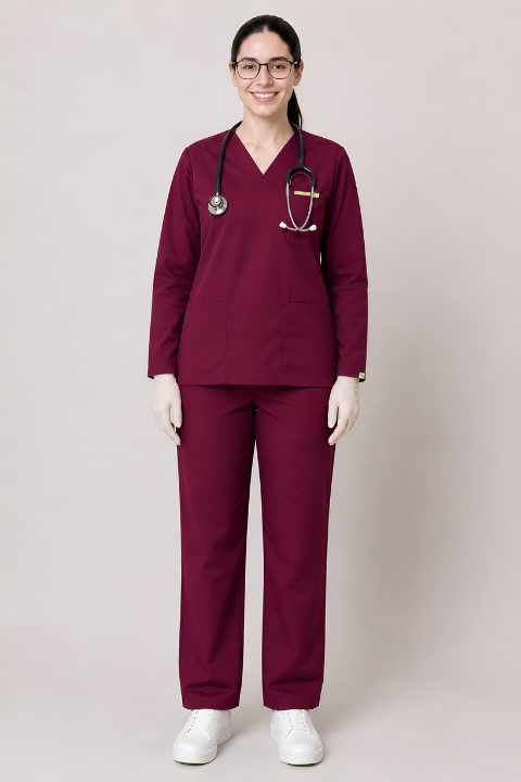 Elite V Neck (Maroon) Women