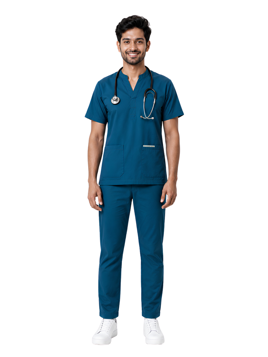 Onyx 4 Pocket Mandarin Men (Teal) Scrub