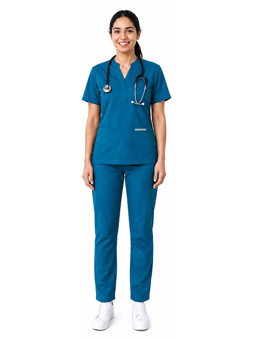 Onyx 4 Pocket Mandarin Women (Teal) Scrub