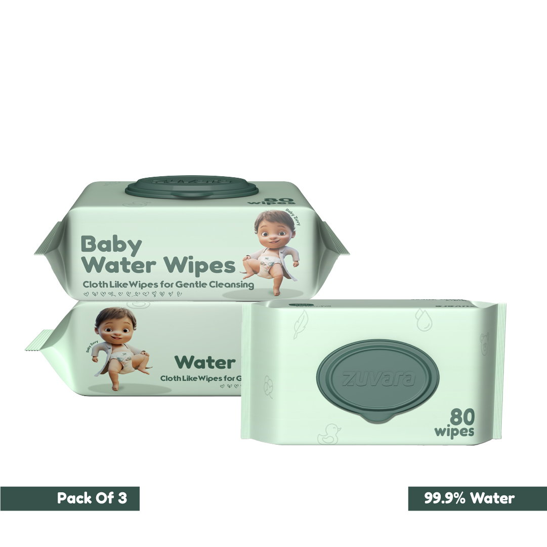 Zuvara Baby Water Wipes (Pack Of 3)
