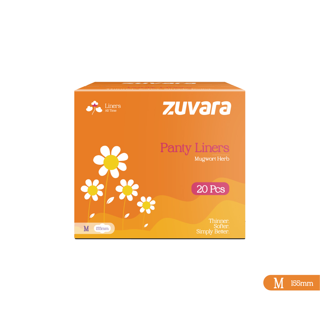 Zuvara Panty Liners - 155 mm (Pack of 20)