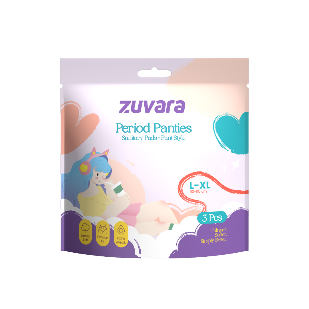 Zuvara Disposable Sanitary Period Panties - L-XL (3 Pcs)