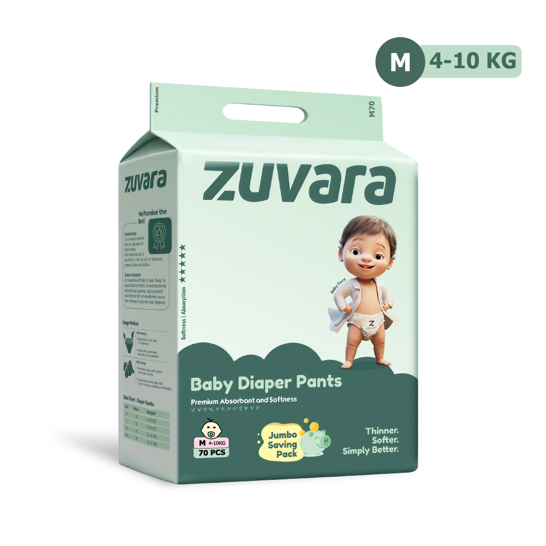 Zuvara Premium Diaper Pants - M (Pack Of 70)