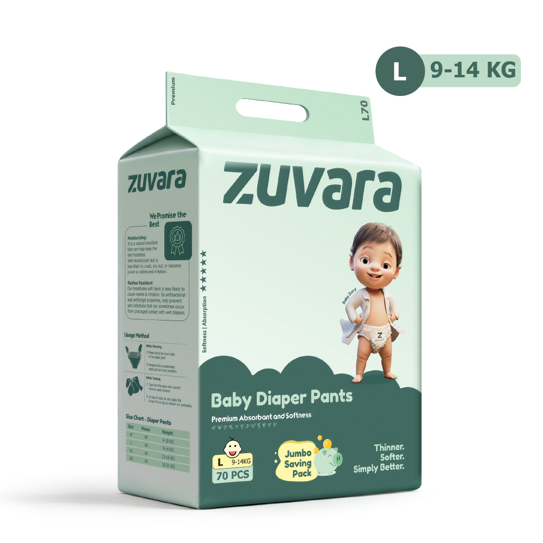 Zuvara Premium Diaper Pants - L (Pack Of 70)