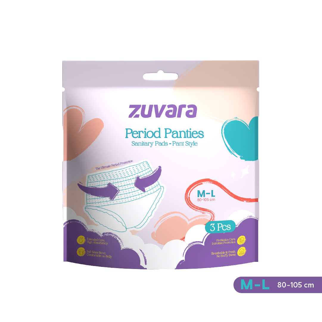Zuvara Disposable Sanitary Period Panties - M - L (3 Pcs)